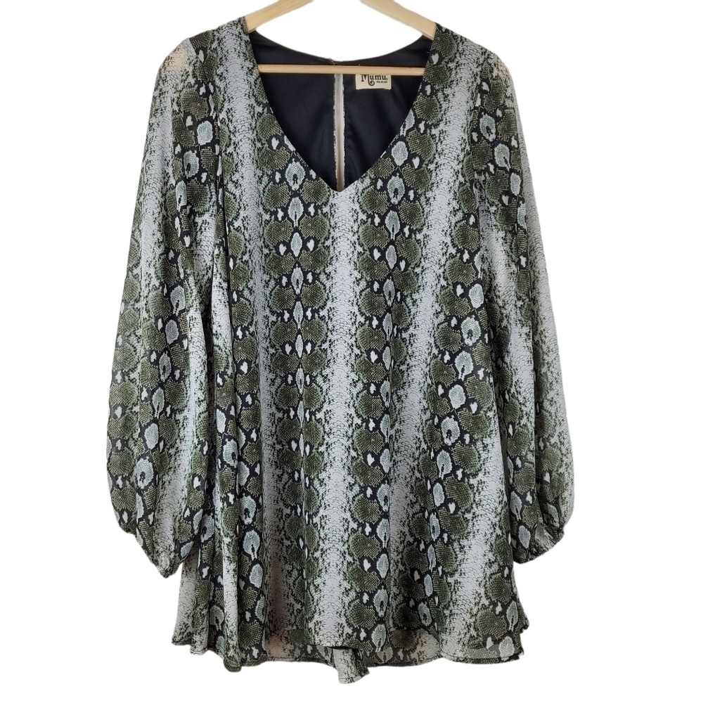 SHOW Me Your Mumu Donna Michelle Tunic Water Moccasin Size Medium Keyhole Lined
